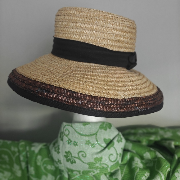 Vintage Italian Teladia Straw Hat Multicolor Small New main image 4